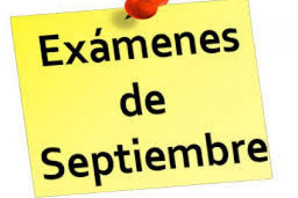 CALENDARIO EXÁMENES DE SEPTIEMBRE ESO 2018