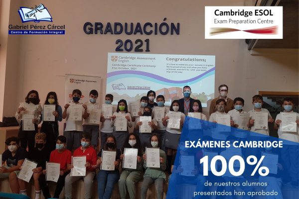 100% APROBADOS EXÁMENES CAMBRIDGE