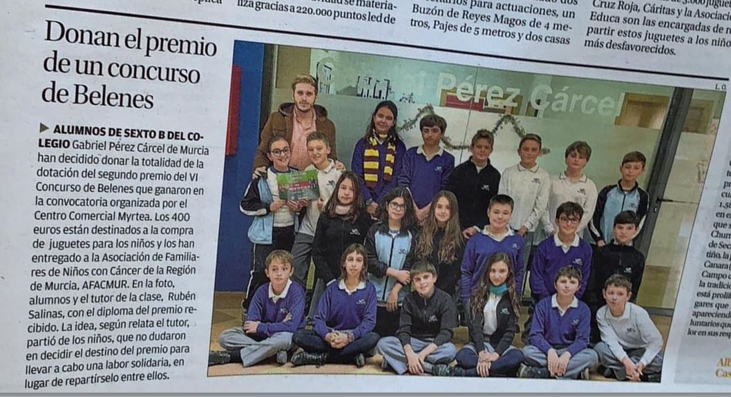 DONAMOS EL PREMIO DEL CONCURSO DE BELENES