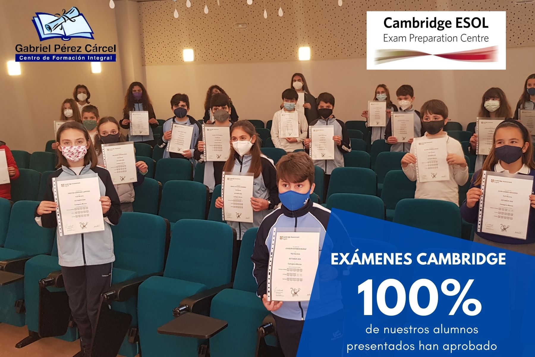 100% APROBADOS EXÁMENES CAMBRIDGE