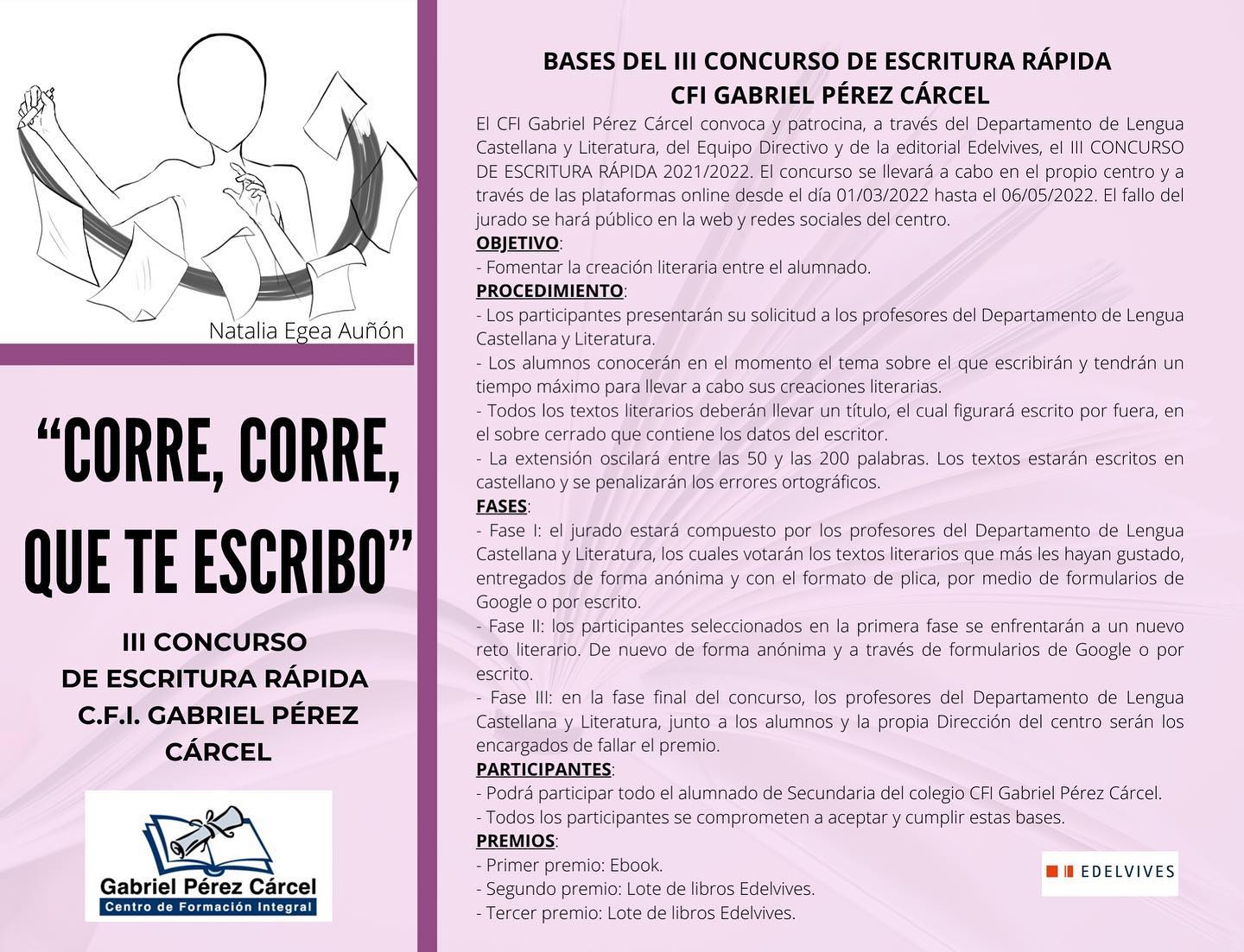III CONCURSO DE ESCRITURA RÁPIDA