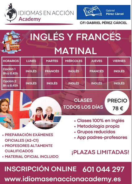APRENDE INGLÉS Y FRANCÉS EN LA EXTRAESCOLAR MATINAL