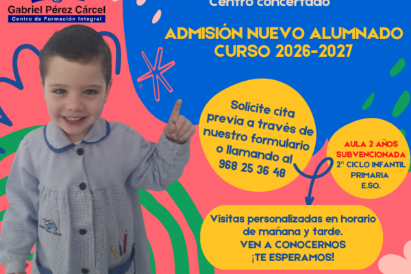 ADMISIÓN NUEVO ALUMNADO CURSO 2026-2027