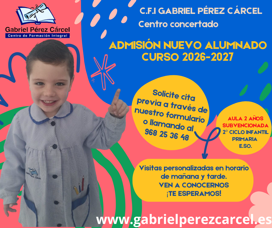 ADMISIÓN NUEVO ALUMNADO CURSO 2026-2027