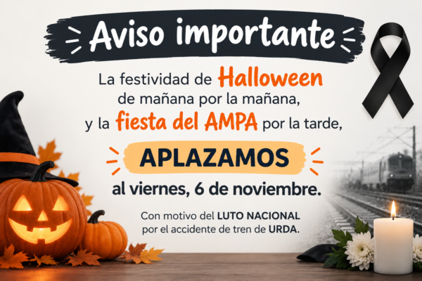 APLAZAMIENTO FESTIVIDAD DE  HALLOWEEN